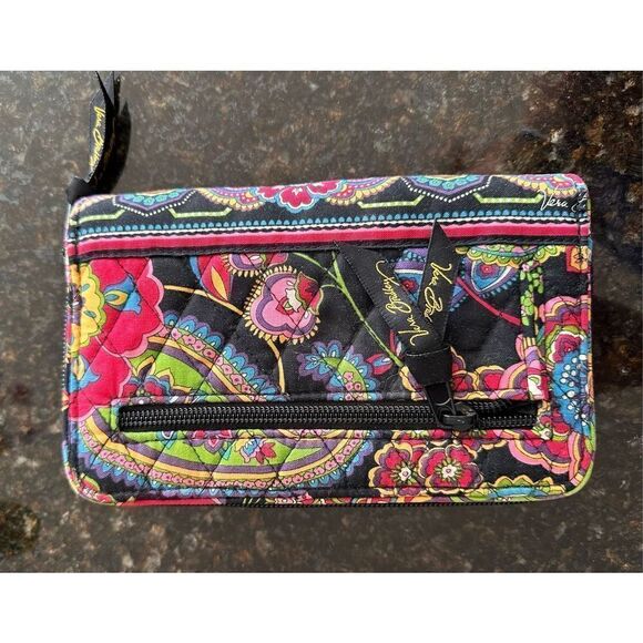Vera Bradley Turn Lock Large Wrist Bag Clutch - Picture 7 of 7